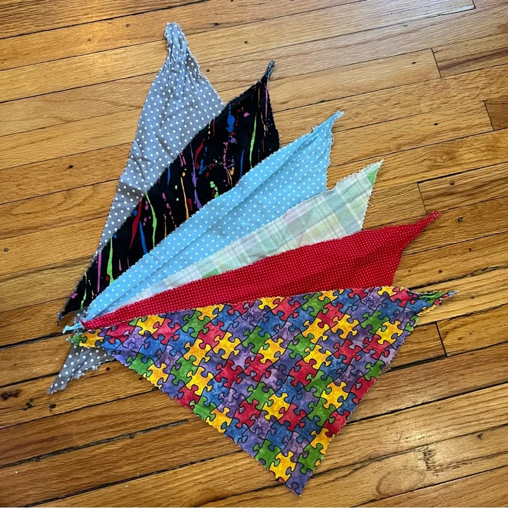 Dog Bandanas, Set of 6 Scarves, Small /Medium
